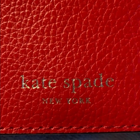 COPY - Kate Spade Leather Card Holder Vibrant Red - Picture 2 of 9